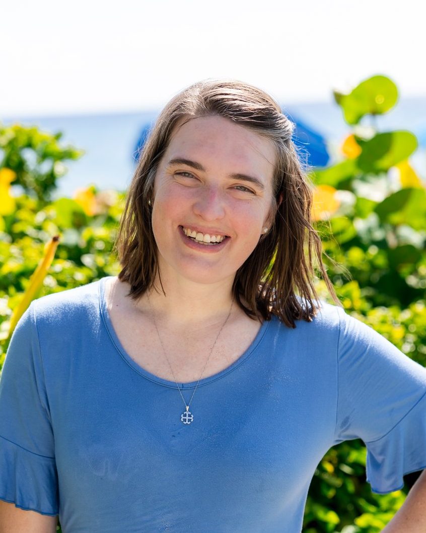 Annie Harton Kassell, MA, LMFT, faith-integrated marriage and family therapist, smiling outdoors
